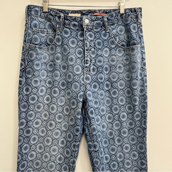 Anthropologie Pilcro the Icon printed jeans high waisted ankle cropped size 31 - Picture 3 of 11